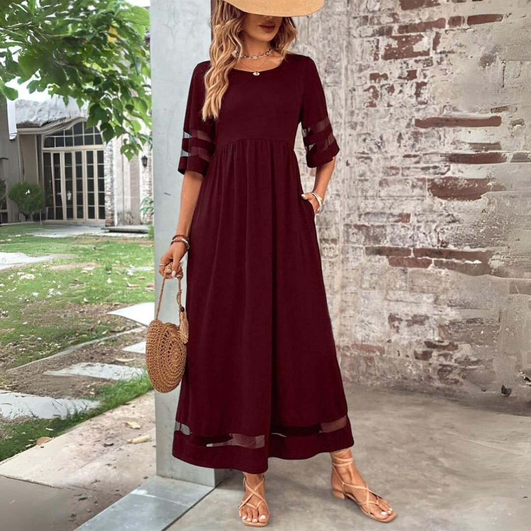 Sofisticado Vestido de Playa Maxi en Rojo