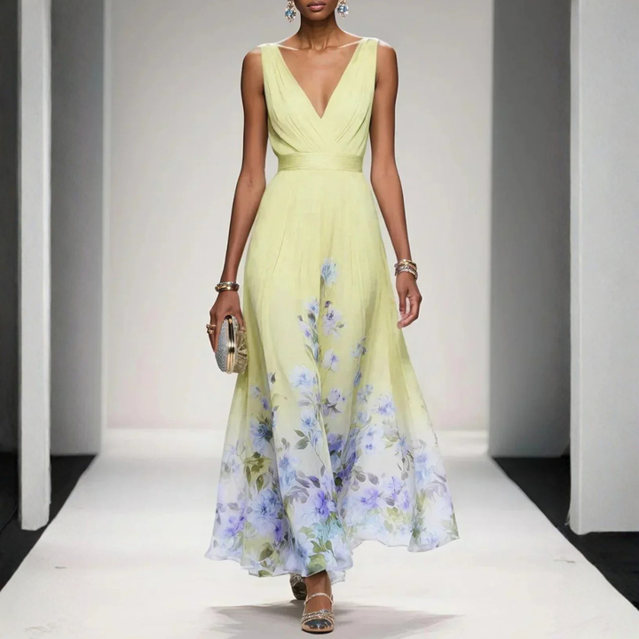 Vestido boho maxi floral para invitadas de boda en Amarillo