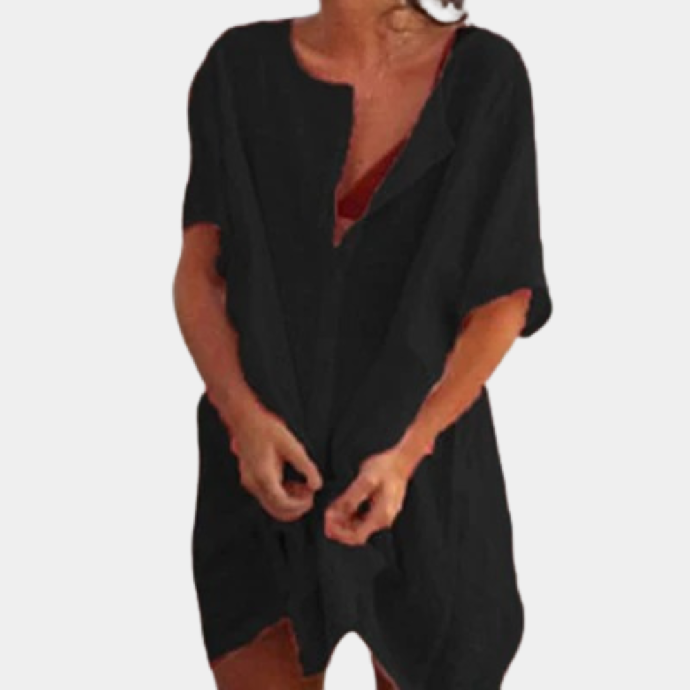 Vestido corto de mujer para invitada de boda en Negro