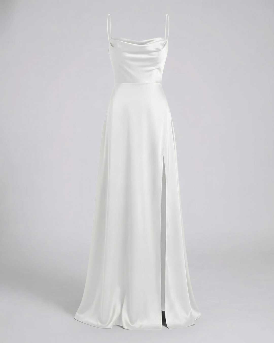 Vestido de Invitada Maxi Seda en Blanco