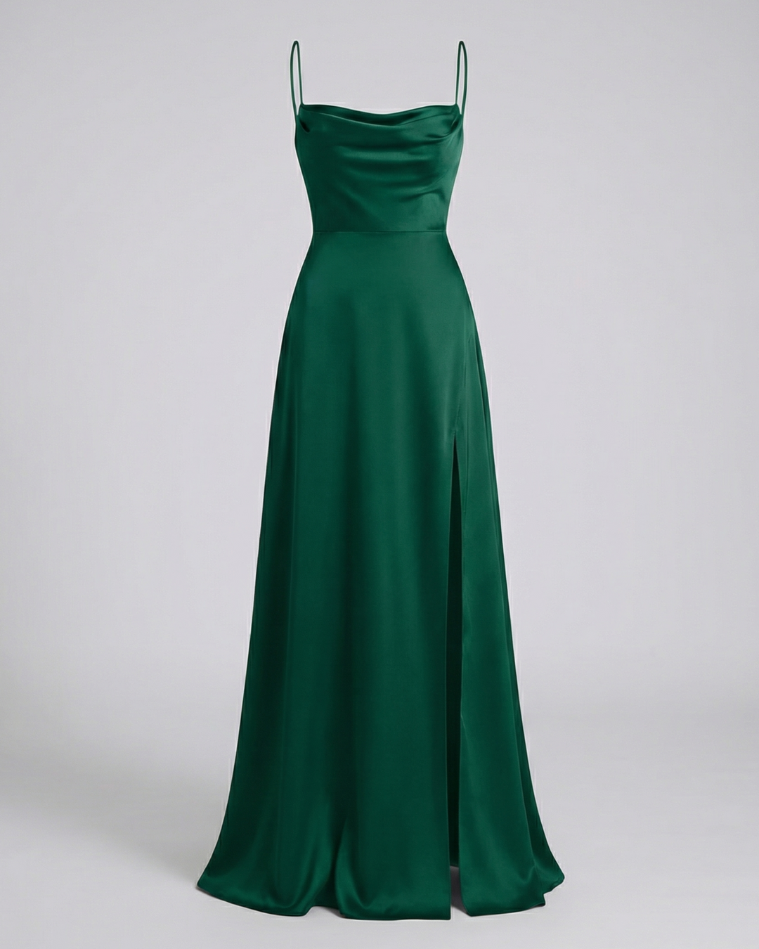 Vestido de Invitada Maxi Seda en Verde