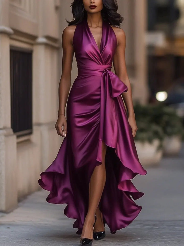 Vestido de Otoño para Invitadas de Boda en Fuchsia