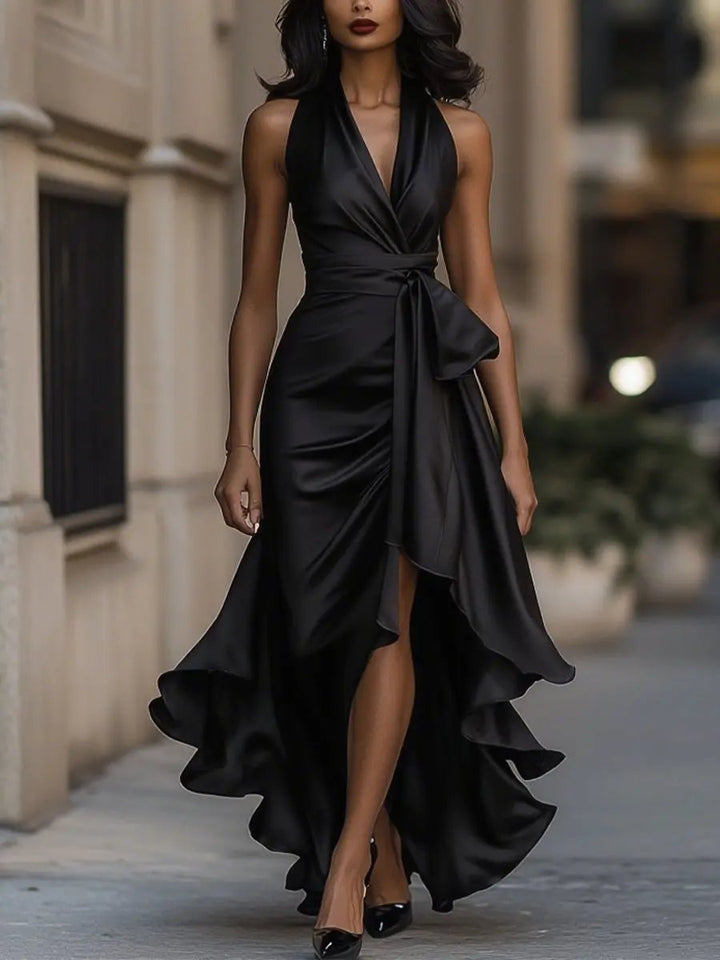 Vestido de Otoño para Invitadas de Boda en Negro