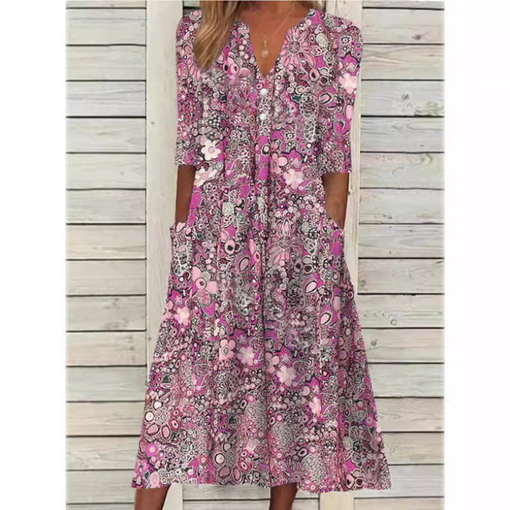 Vestido de playa elegante para verano en Azul 3