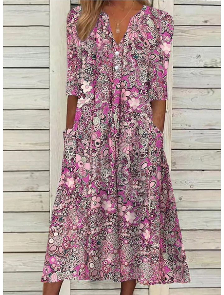Vestido de playa elegante para verano en Rosa 1