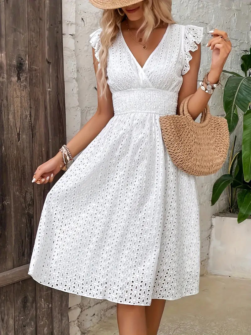Vestido de verano boho para mujer en Blanco 2