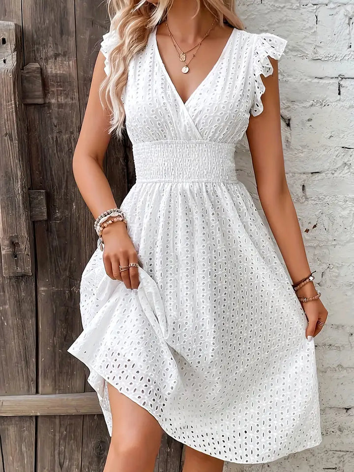 Vestido de verano boho para mujer en Blanco 3