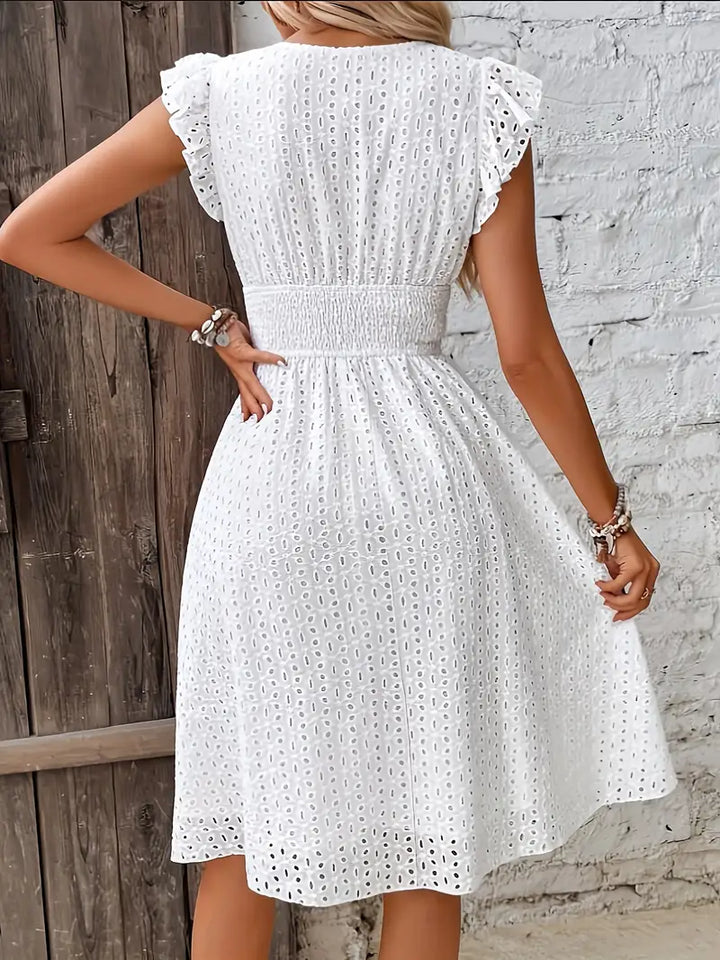 Vestido de verano boho para mujer en Blanco 5