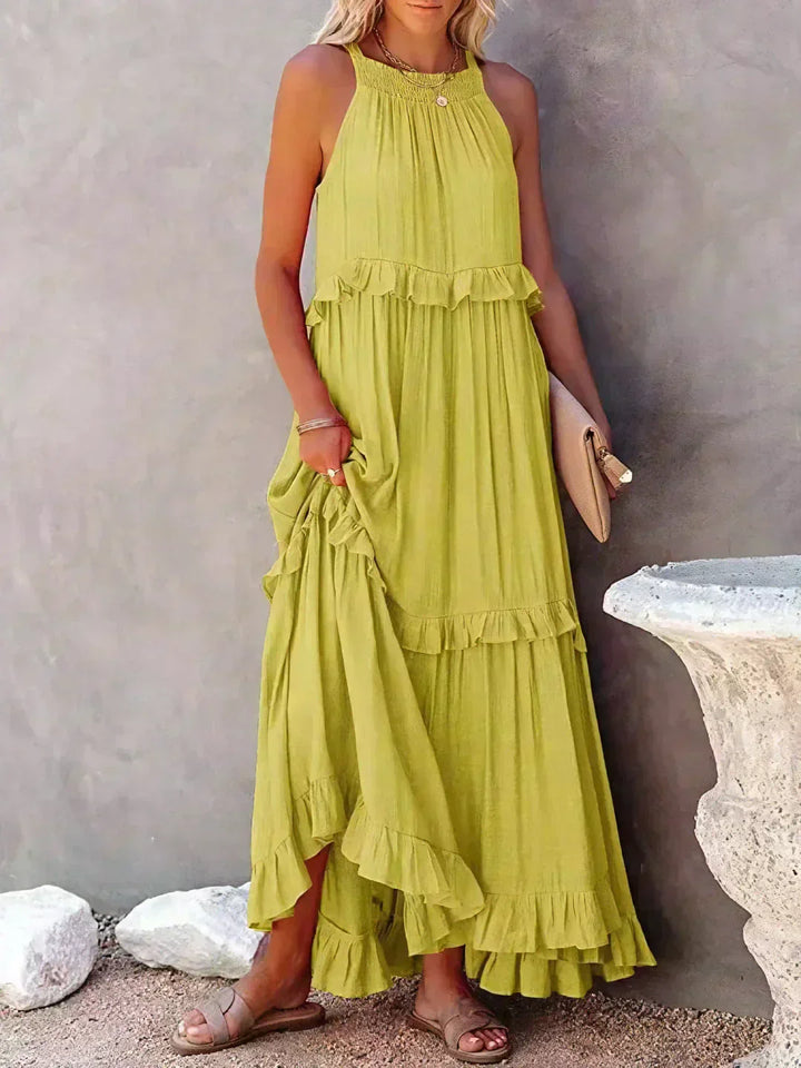 Vestido de verano largo y boho para mujer en Amarillo 1