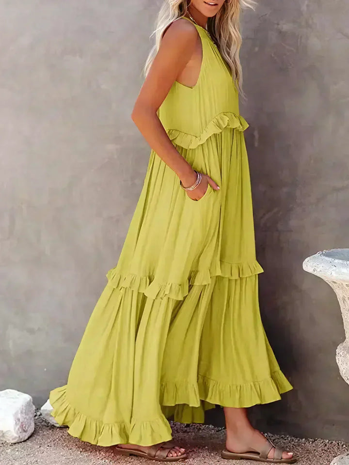 Vestido de verano largo y boho para mujer en Amarillo 2