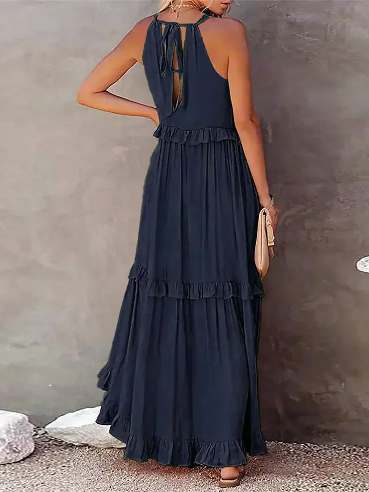 Vestido de verano largo y boho para mujer en Verde 3