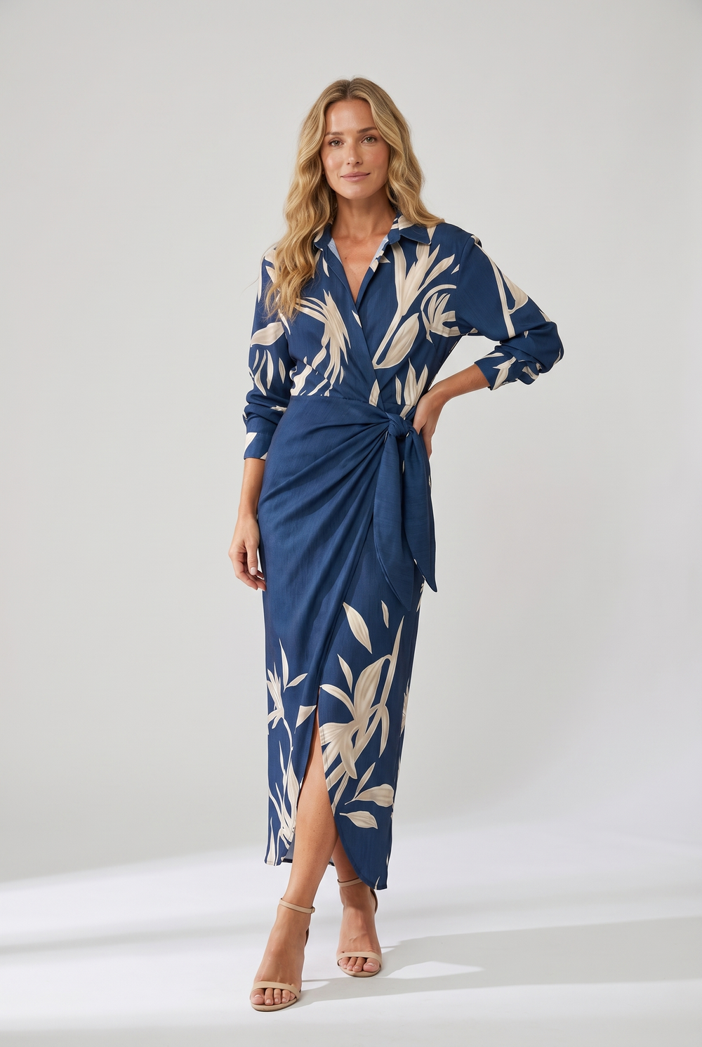 Vestido de Verano Maxi Envolvente Estampado (2)