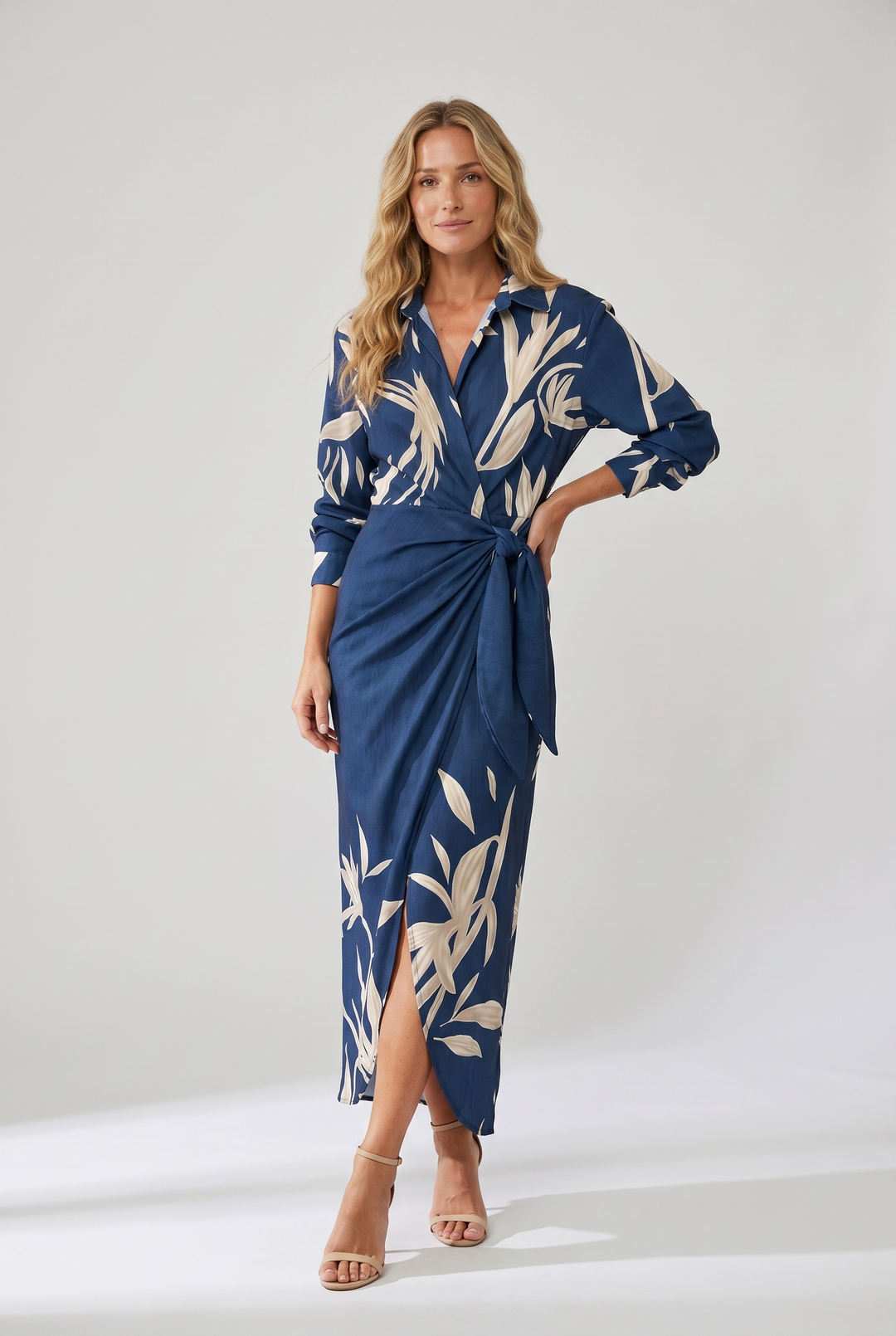Vestido de Verano Maxi Envolvente Estampado (2)