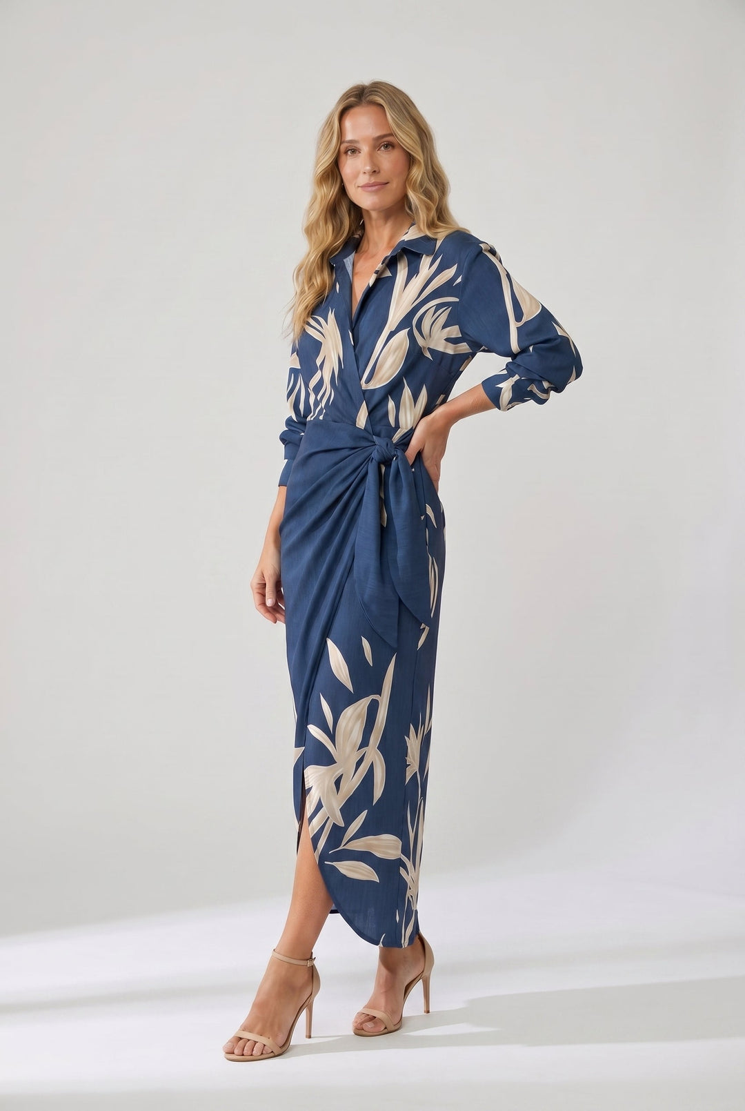 Vestido de Verano Maxi Envolvente Estampado (3)