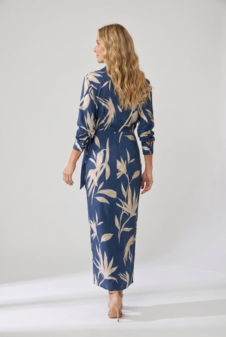 Vestido de Verano Maxi Envolvente Estampado (4)