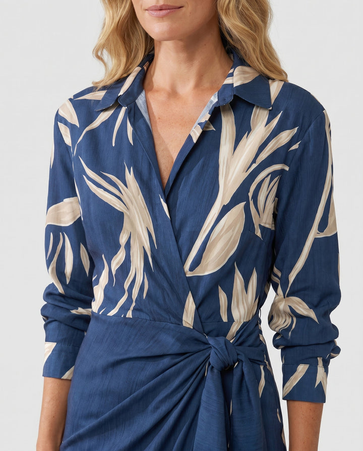 Vestido de Verano Maxi Envolvente Estampado (5)