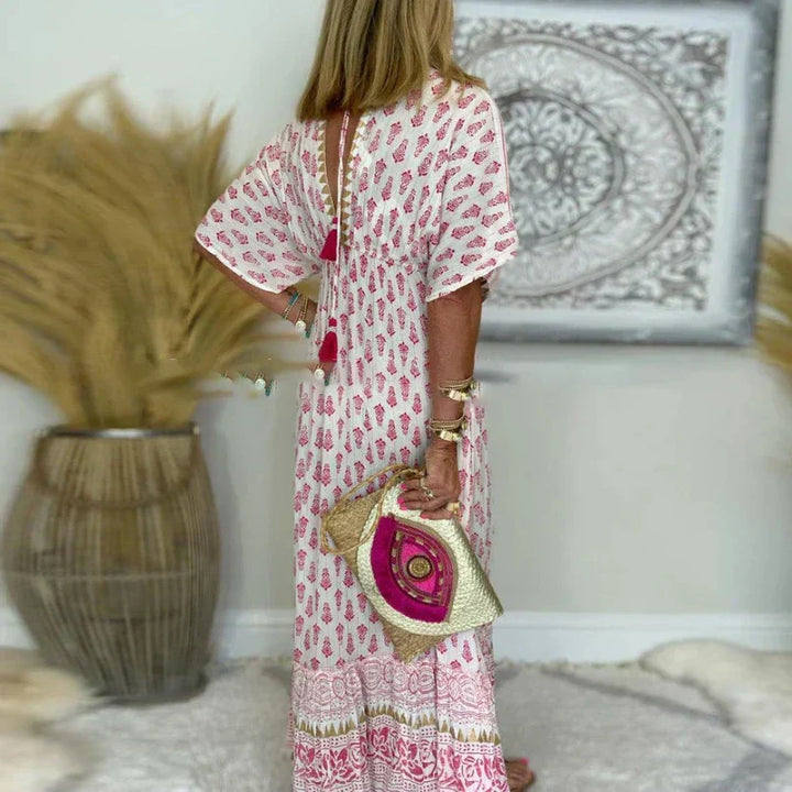 Vestido de Verano Maxi Estampado Boho (3)