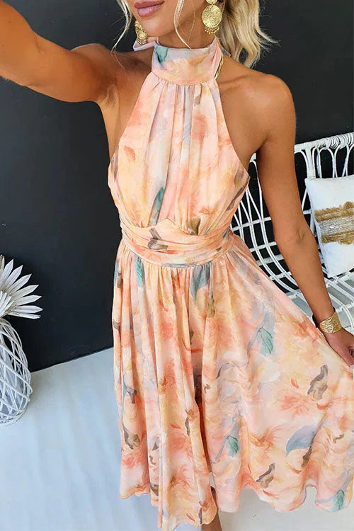 Vestido de verano maxi floral para mujer (4)