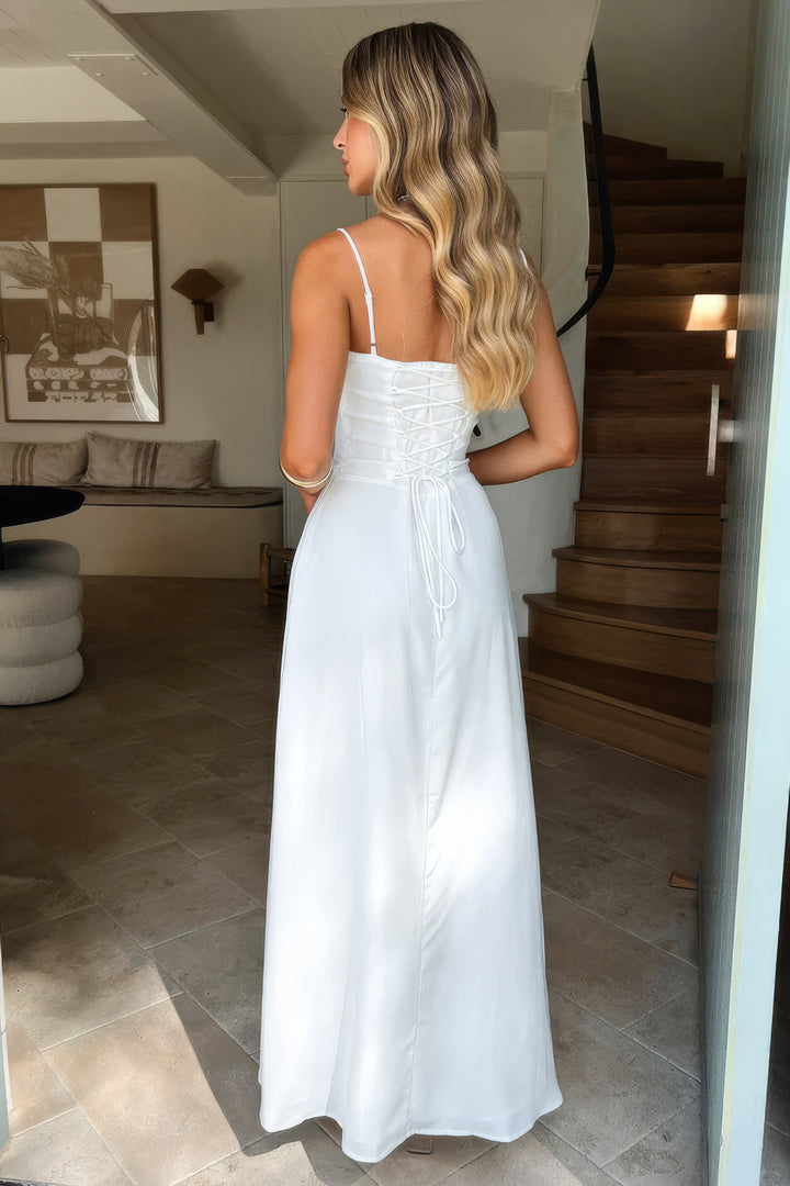 Vestido de Verano Maxi Fluido y Elegante en Biały 5