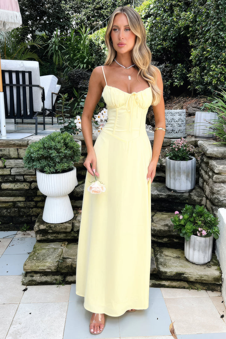 Vestido de Verano Maxi Fluido y Elegante en Żółty 3