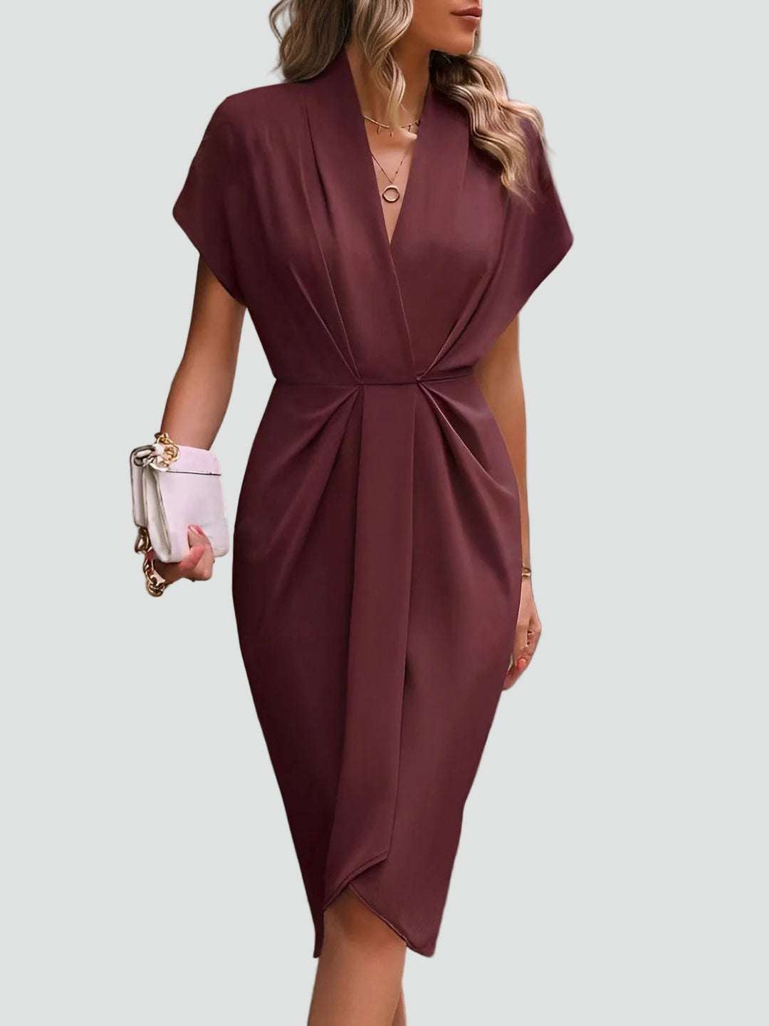Vestido de Verano Midi Cruzado Sofisticado (6)