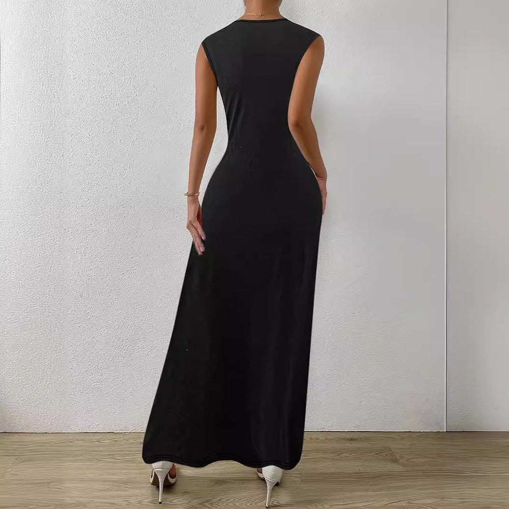Vestido elegante de mujer para invitada de boda en Gris 3