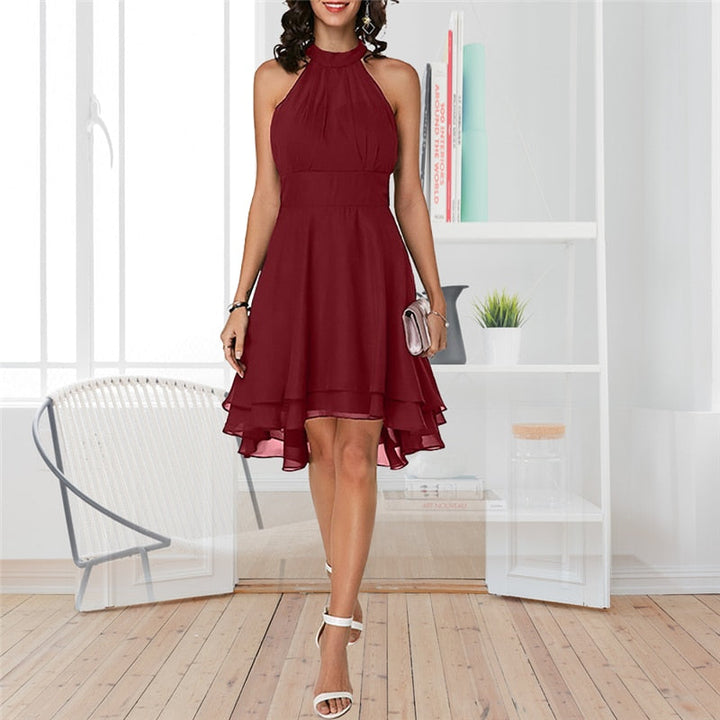 Vestido Elegante Versátil en Rojo