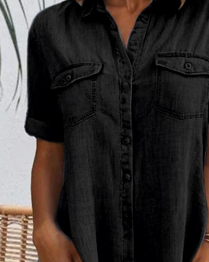Vestido evasé ligero para invitada de boda en Negro 1