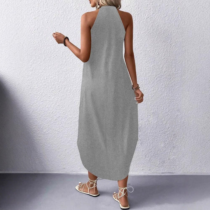 Vestido Halter Maxi Cómodo para Mujer (3)