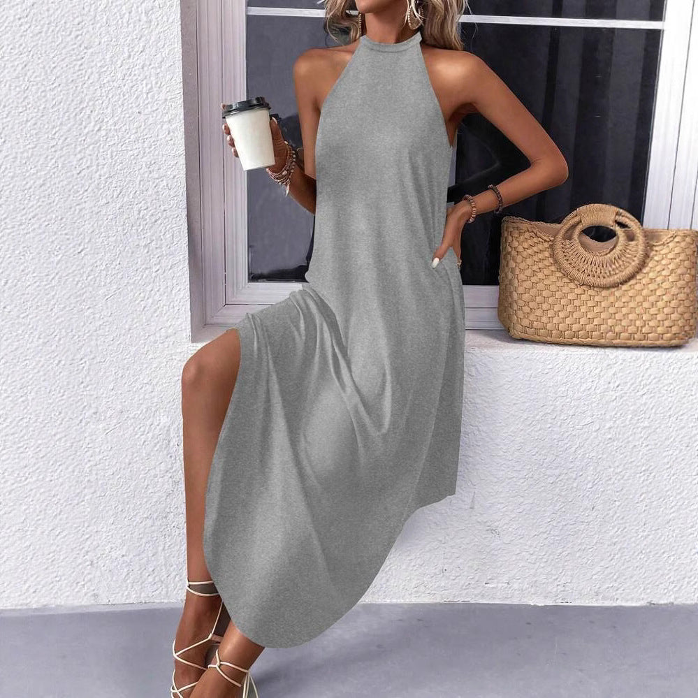 Vestido Halter Maxi Cómodo para Mujer (4)