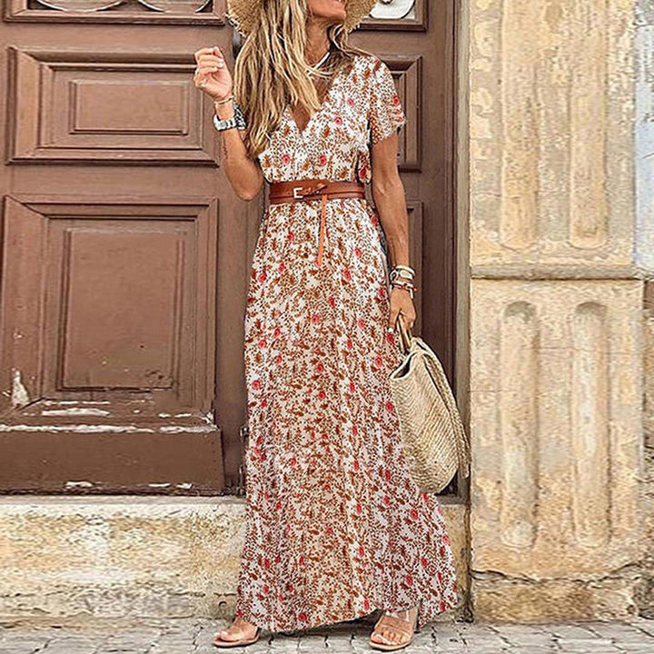 Vestido Largo Boho para Invitada de Boda en Rojo