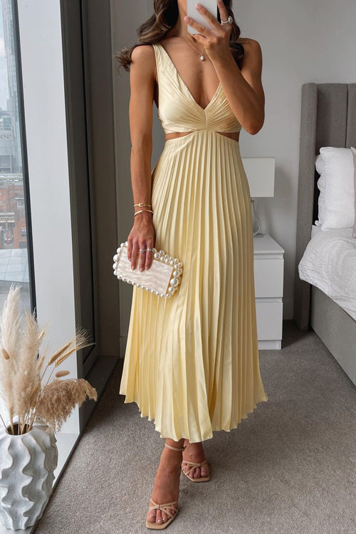 Vestido largo vaporoso para invitada de boda en Amarillo 1