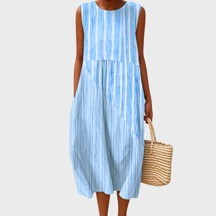 Vestido ligero de verano a la rodilla en Blau 2