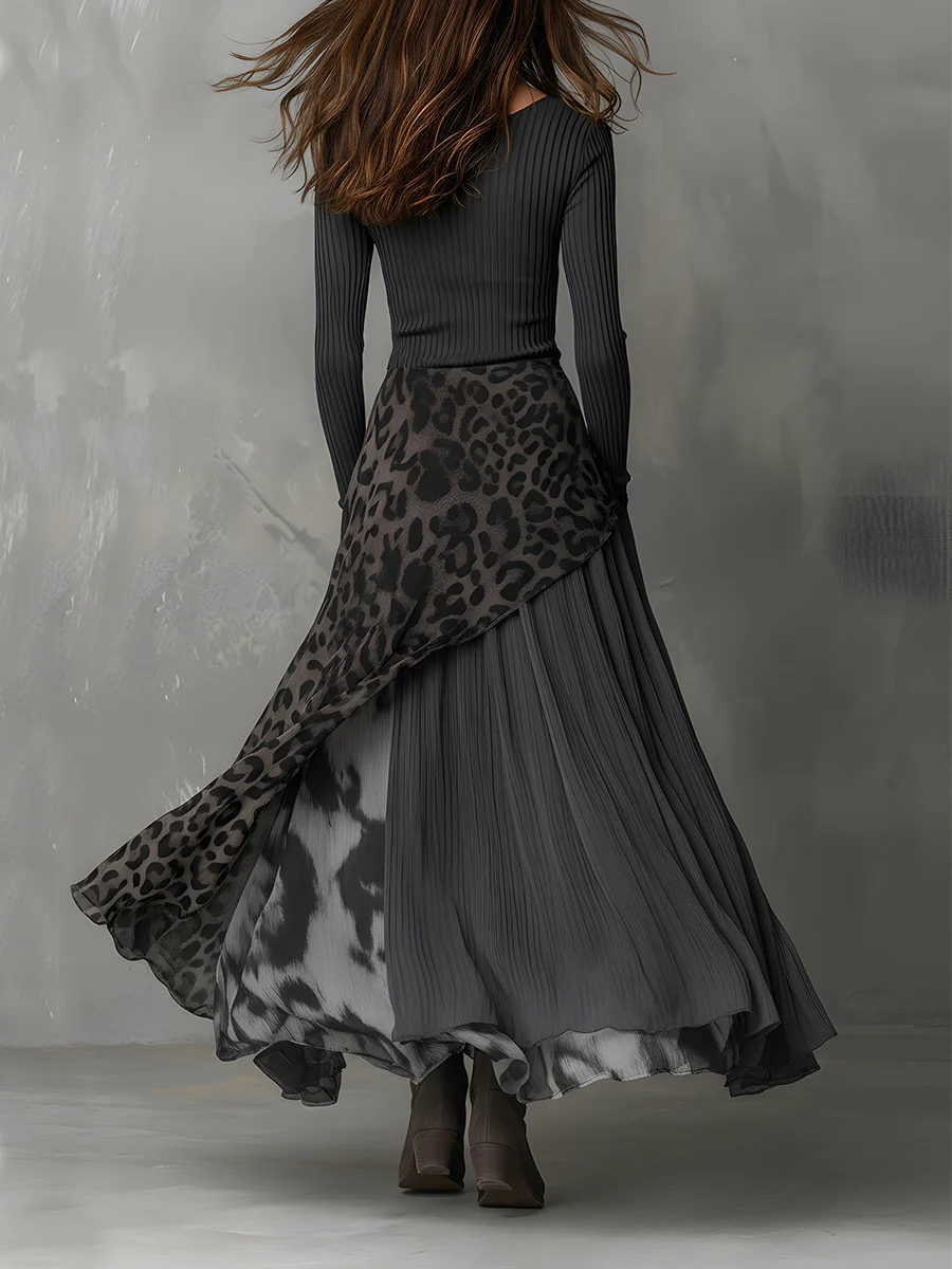 Vestido Maxi Boho Estampado para Otoño (2)