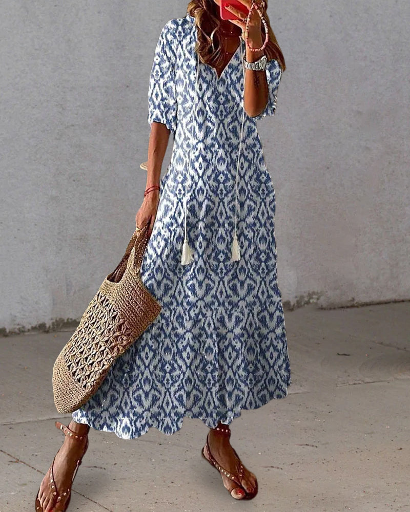 Vestido Maxi Boho para Invitada de Boda en Morado 2