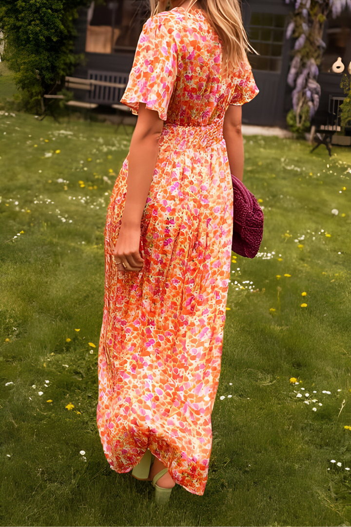 Vestido Maxi de Verano para Mujer en Naranja 3