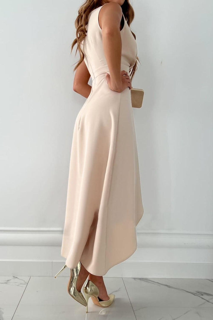 Vestido Midi de Invitada a Boda con Volante (3)