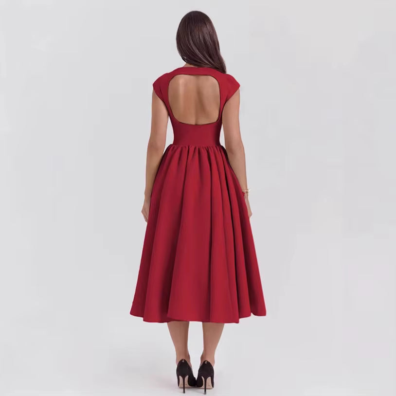 Vestido Midi Estructurado para Invitada de Boda (7)