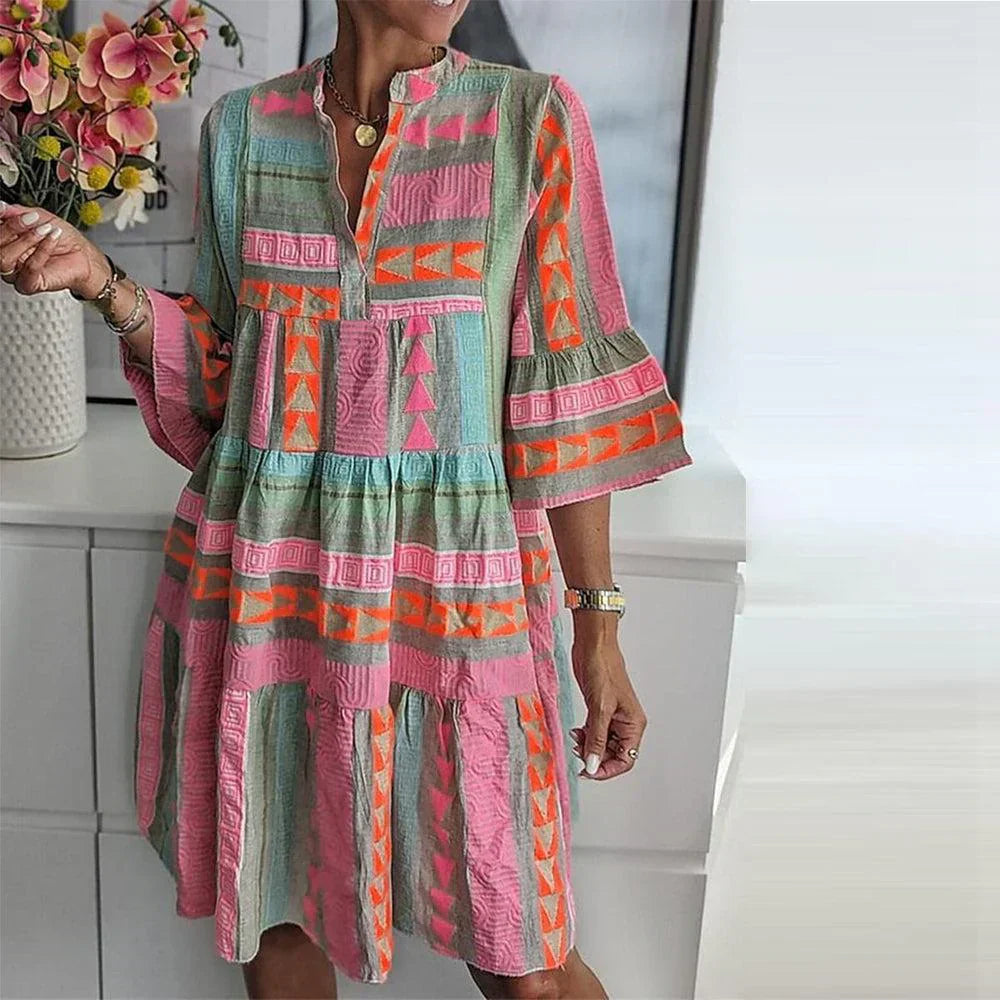Vestido Mini de Verano Estampado