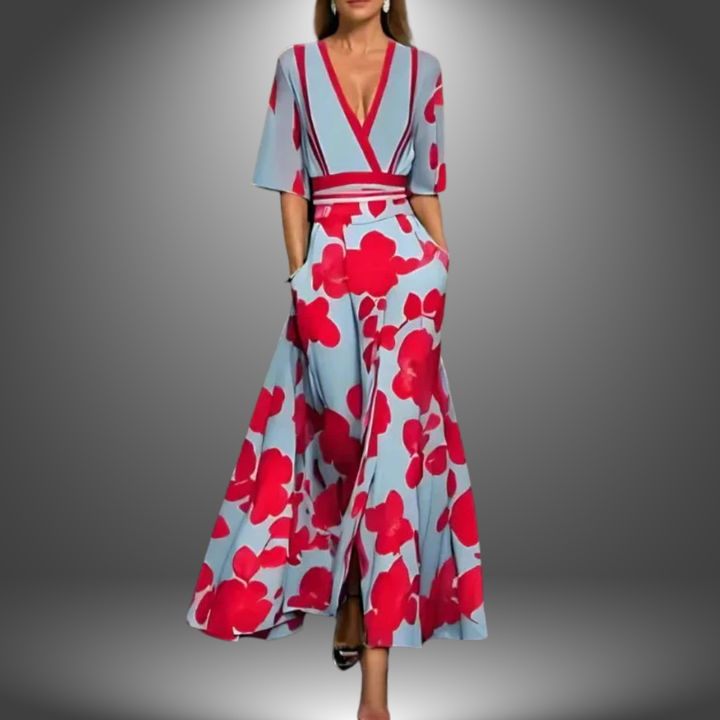 Women’s Floral Mid Length Sleeve en Rosa