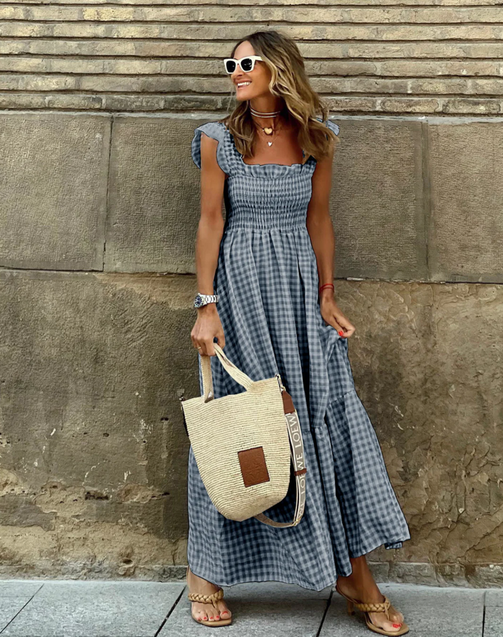 Women’s Smocked Casual Events Maxi en Negro